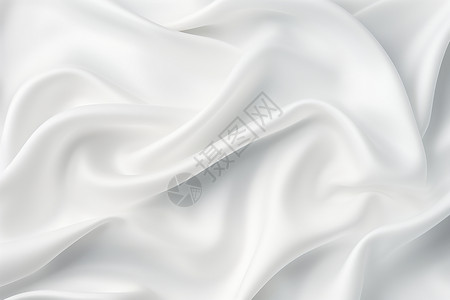 亚麻布纹柔丝质感的纯白丝绸背景