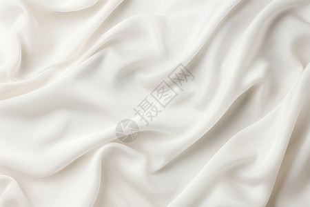 光滑丝绸纹理的白色布料背景图片