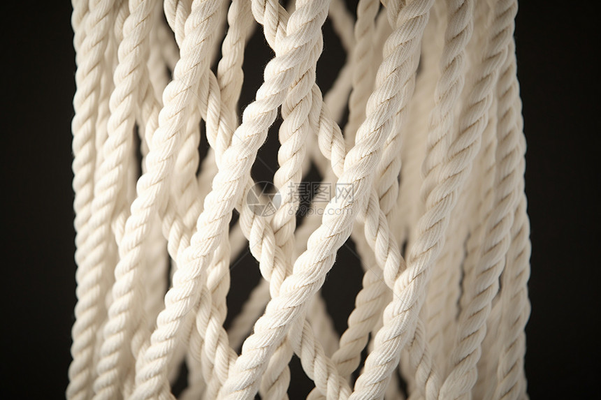 白色环保棉绳的近景图片