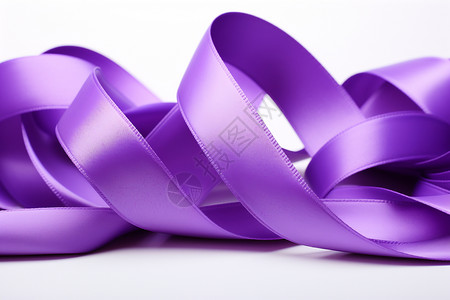 彩色丝带条紫色的丝绸背景