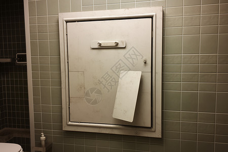 厕所里的灰色瓷砖门图片