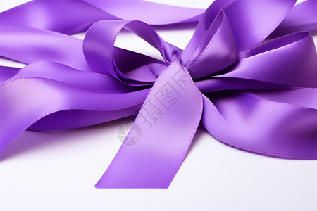 紫色丝带的祈愿图片