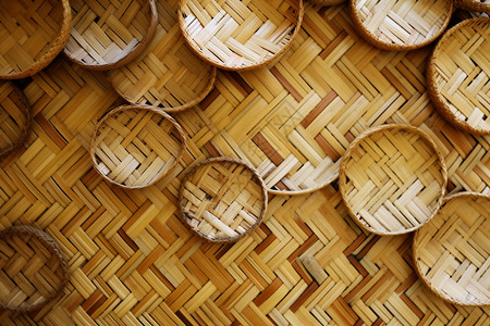 传统文化编竹篮背景图片