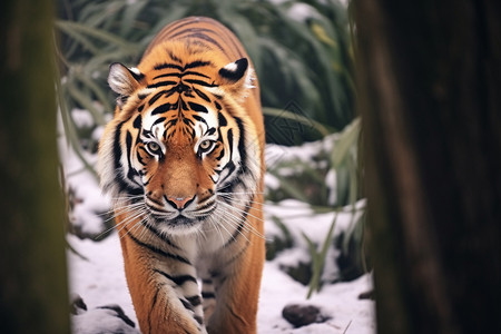 大老虎在丛林里高清图片
