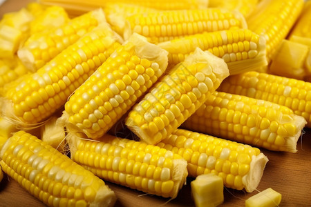 一把成熟的农作物玉米图片