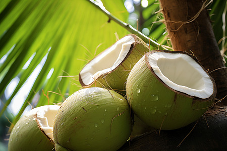 新鲜可口的椰子图片
