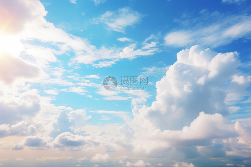 天空中的自然云层图片