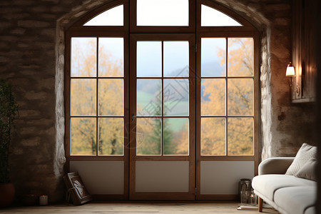 住宅内的窗户背景图片