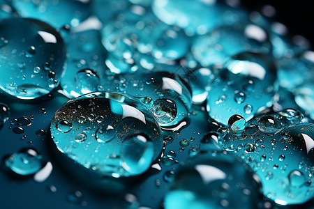 素材水珠高清高清的蓝水滴背景