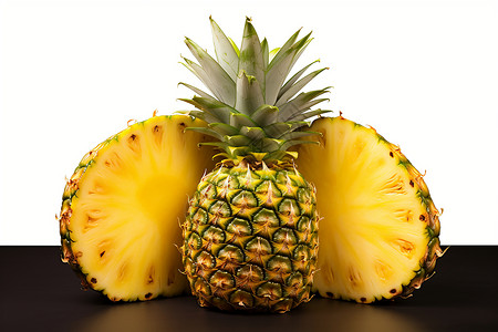 美味的水果菠萝背景图片