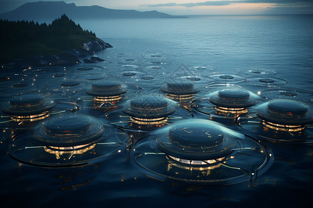深圳光明农场浩瀚海洋中的浪能转换农场光明未来设计图片