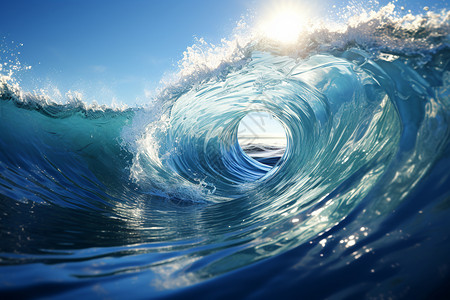 波能转化装置与巨浪的饕餮碰撞高清图片