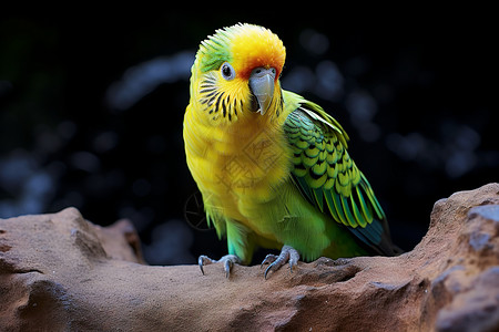 户外的黄色鹦鹉背景图片