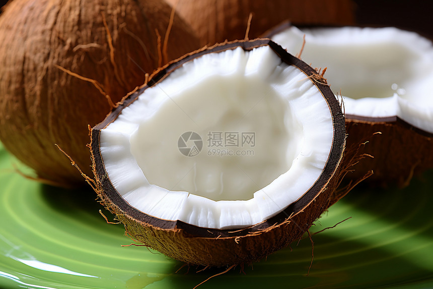 新鲜健康的椰子图片