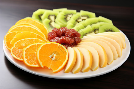 健康的水果盘图片