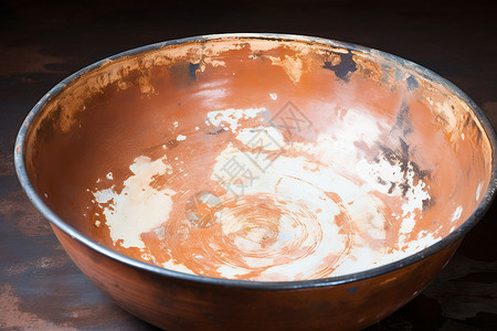 铁锅中的白色污渍高清图片