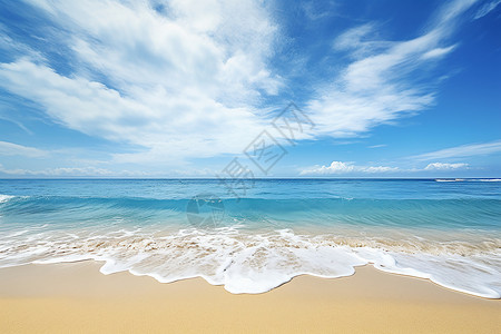海滩上的海浪高清图片