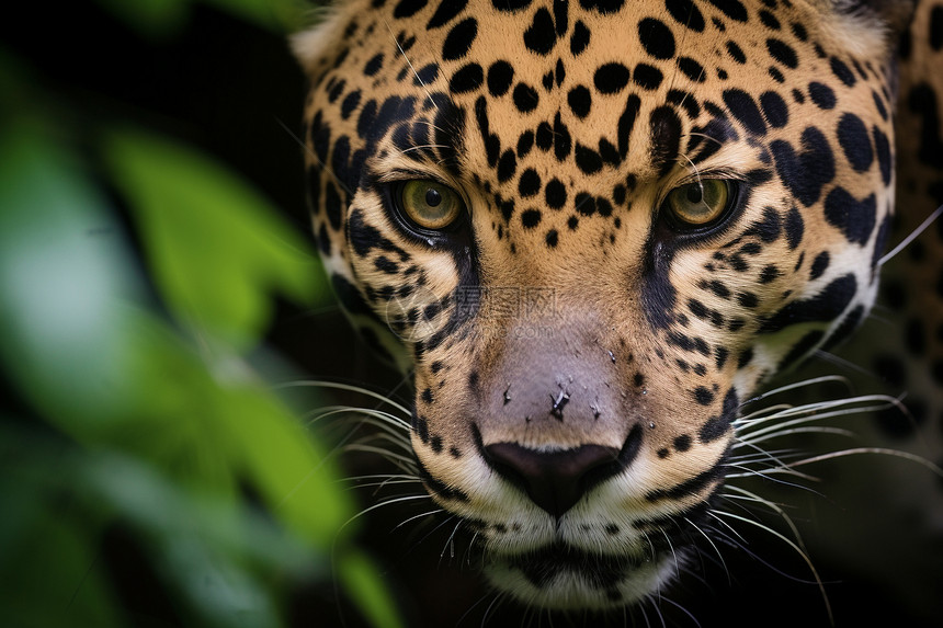 热带丛林中的豹子图片