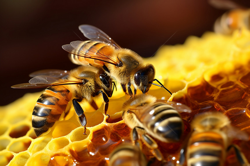 蜂巢的家养蜜蜂图片