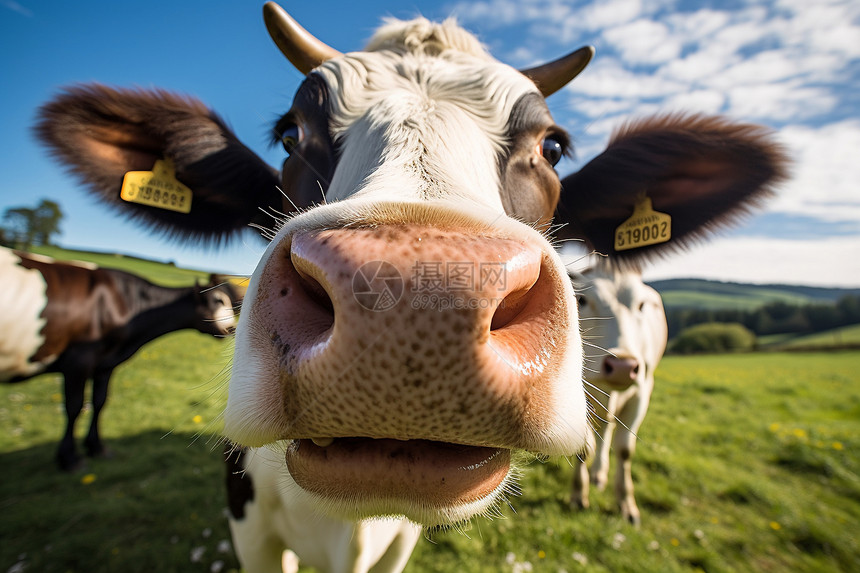 草地上的奶牛牲畜图片