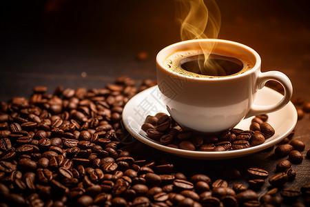 热饮的咖啡饮品背景图片
