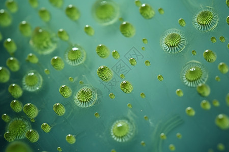 细胞分裂素材绿色藻类背景