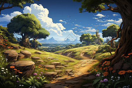 遥远童话之路背景图片