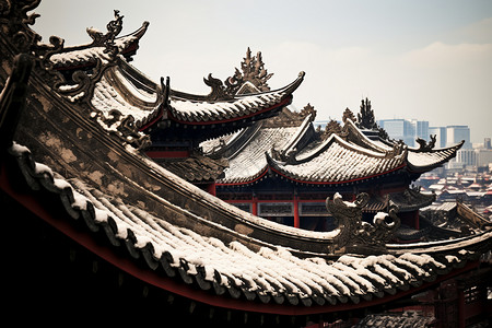中国文化的屋顶之城高清图片