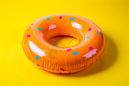 橡胶跑道彩色的游泳圈插画