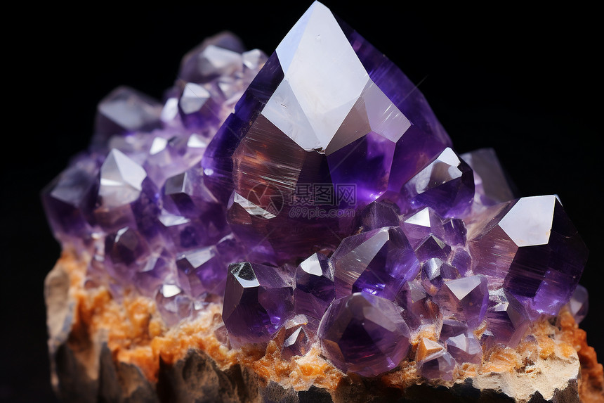 紫色矿物图片
