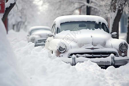 冬季街头的雪景图片