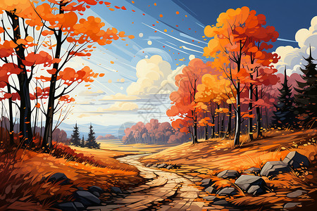 多彩秋日仙境图片