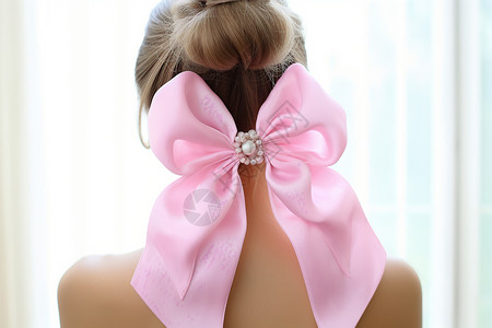 手绘粉色发箍粉色发箍背景