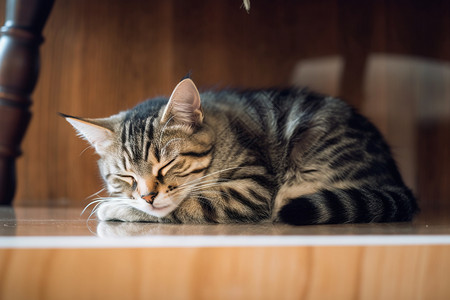 闭眼休息猫慵懒午睡的猫背景