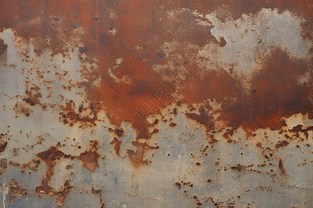 破旧的工业红铁墙.图片