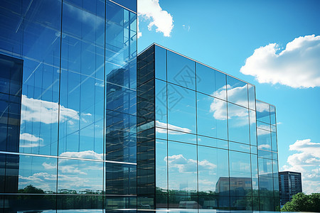 玻璃大楼背景图片
