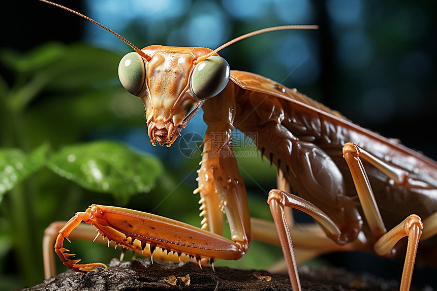 棕色的螳螂图片