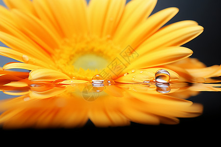 水滴覆盖的花背景图片