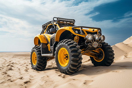 沙漠越野车沙漠摩托高清图片
