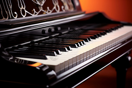 黑白琴键的钢琴背景图片