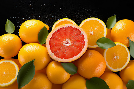 灰片原始素材新鲜柑橘背景