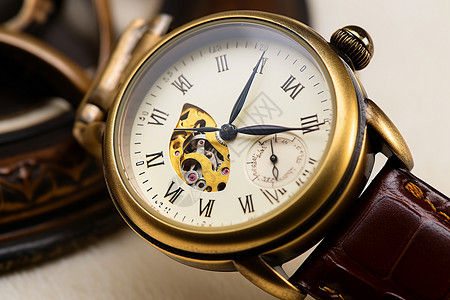 精致手表古董表盘腕表背景