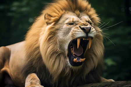 狮子怒吼背景图片