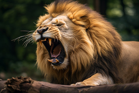 凶猛的狮子狮子吼叫高清图片