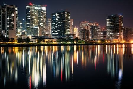 夜幕下的城市图片