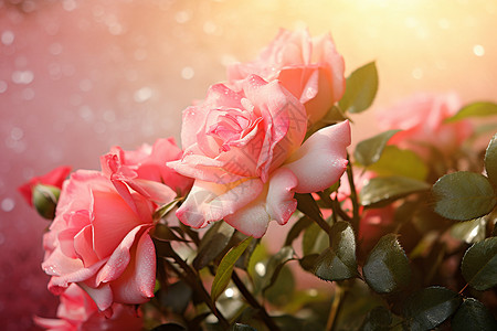 花朵花卉玫瑰花浪漫的粉色玫瑰花设计图片