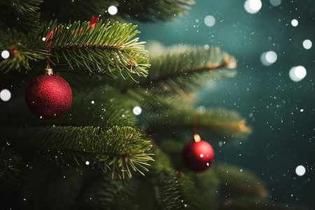 可爱松树装饰漂亮的圣诞树设计图片