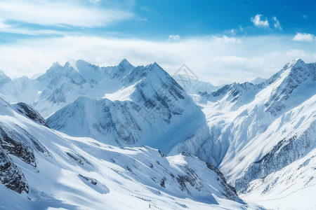 大雪来了山上落满了雪背景