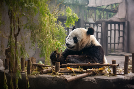 动物园里的熊猫图片