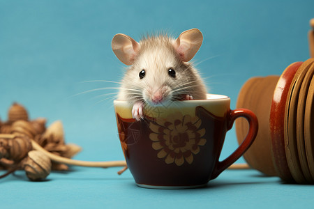 茶杯里的老鼠图片